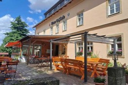 Terras Biergarten Hotel Landgasthof Neue Schänke Duitsland